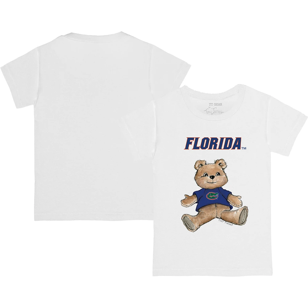 Youth Tiny Turnip White Florida Gators Teddy Bear T-Shirt