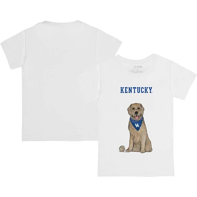 Youth Tiny Turnip White Kentucky Wildcats Golden Retriever T-Shirt
