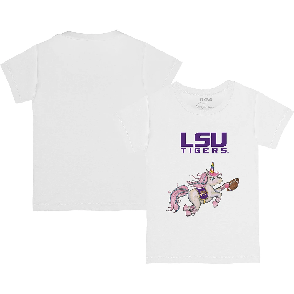 Youth Tiny Turnip White LSU Tigers Unicorn T-Shirt