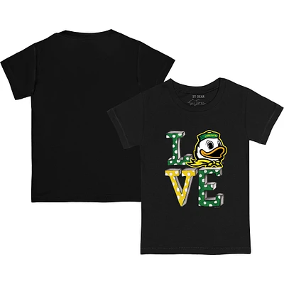 Youth Tiny Turnip Black Oregon Ducks Love T-Shirt