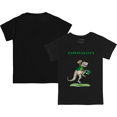 Youth Tiny Turnip Black Oregon Ducks T-Rex T-Shirt