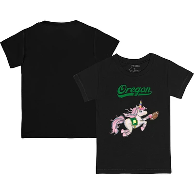 Youth Tiny Turnip Black Oregon Ducks Unicorn T-Shirt