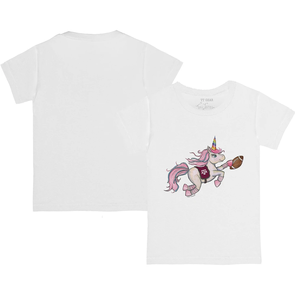 Youth Tiny Turnip White Texas A&M Aggies Unicorn T-Shirt
