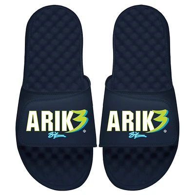 Unisex ISlide Arike Ogunbowale Navy Dallas Wings Signature Graphic Slide Sandals