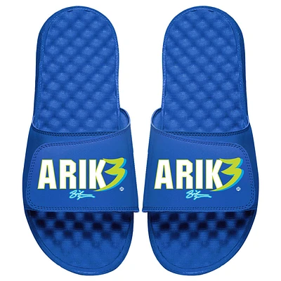 Unisex ISlide Arike Ogunbowale Royal Dallas Wings Signature Graphic Slide Sandals