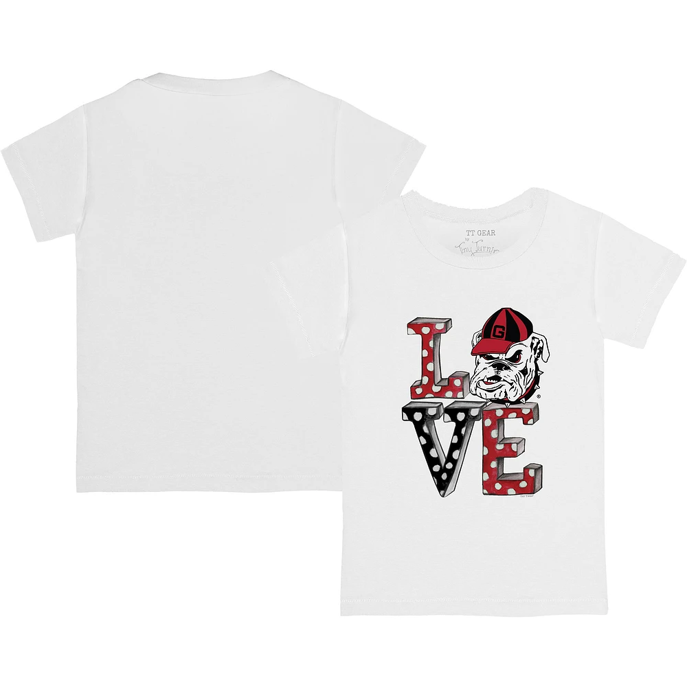 Toddler Tiny Turnip White Georgia Bulldogs Love T-Shirt