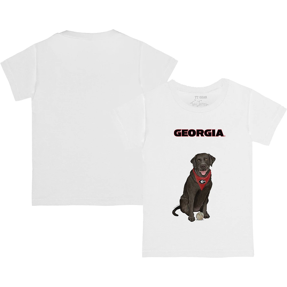 Toddler Tiny Turnip White Georgia Bulldogs Black Lab T-Shirt