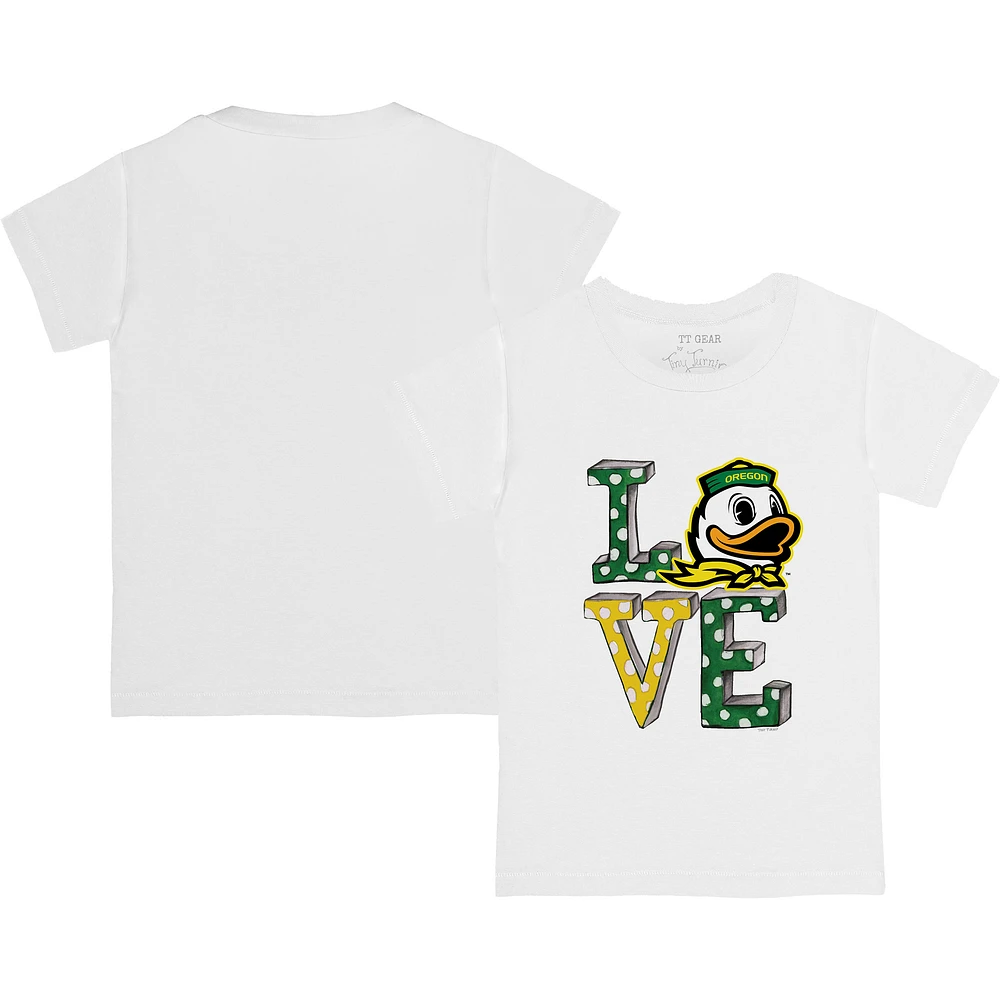 Toddler Tiny Turnip Oregon Ducks Love T-Shirt