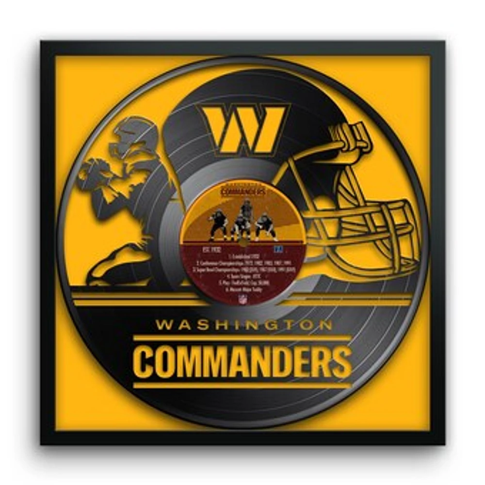 Washington Commanders Framed 13" x 13" Vinyl Record Art Print