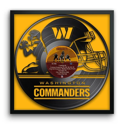 Washington Commanders Framed 13" x 13" Vinyl Record Art Print