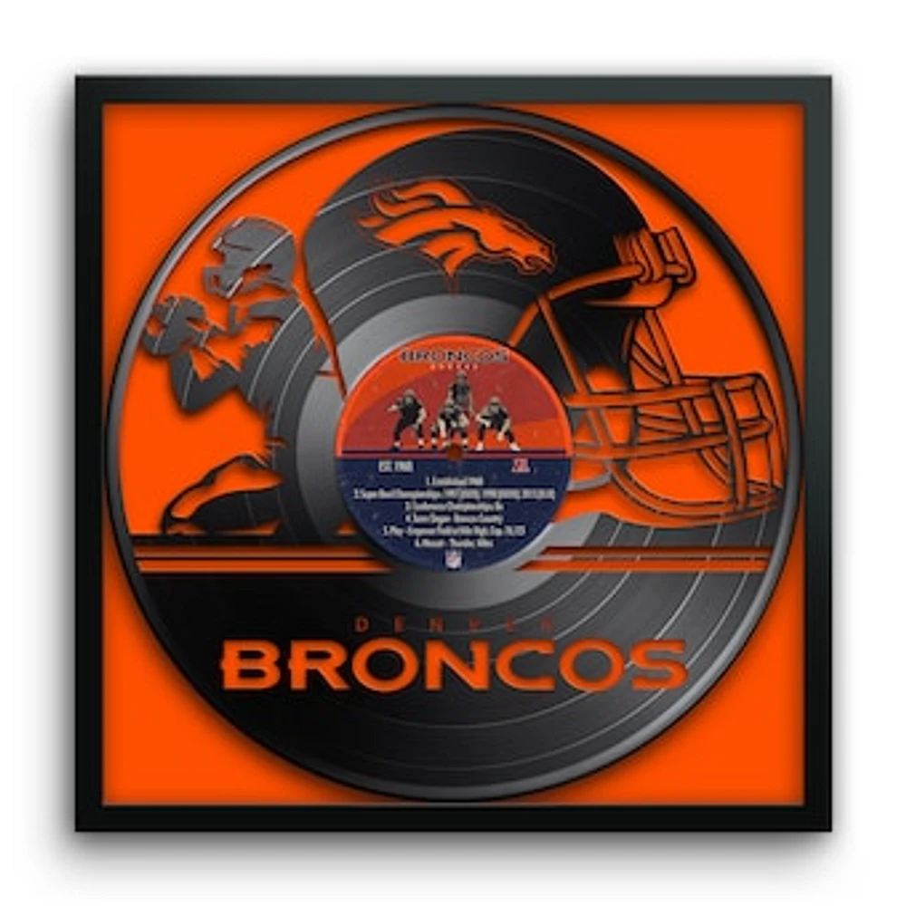 Denver Broncos Framed 13" x 13" Vinyl Record Art Print