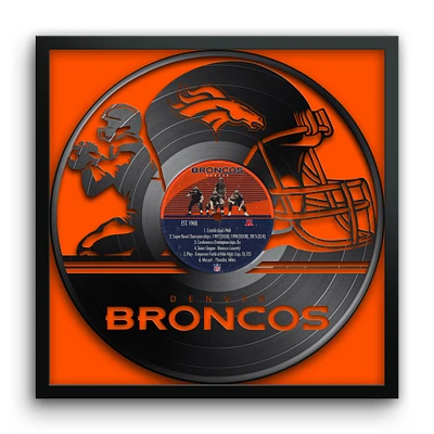 Denver Broncos Framed 13" x 13" Vinyl Record Art Print