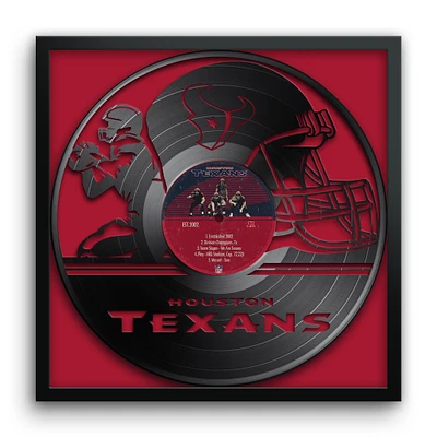 Houston Texans Framed 13" x 13" Vinyl Record Art Print