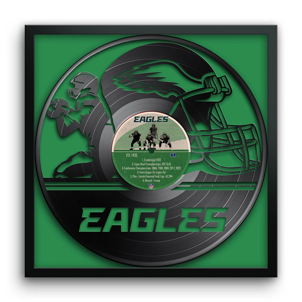 Philadelphia Eagles Framed 13" x 13" Vinyl Record Art Print