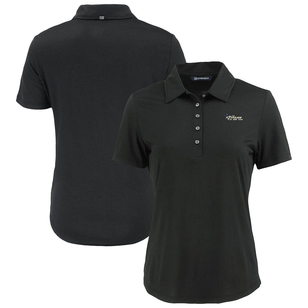Women's Cutter & Buck New York Titans Historic Coastline Epic Comfort Eco Recycled Polo