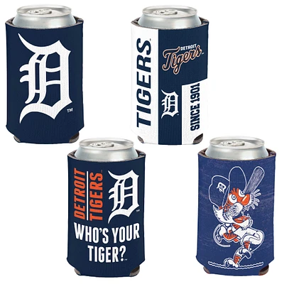 WinCraft Detroit Tigers 4-Pack 12oz. Can Cooler Set