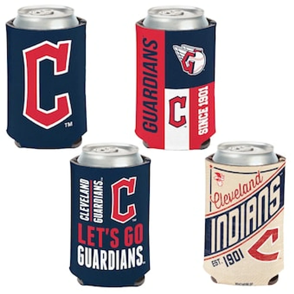 WinCraft Cleveland Guardians 4-Pack 12oz. Can Cooler Set