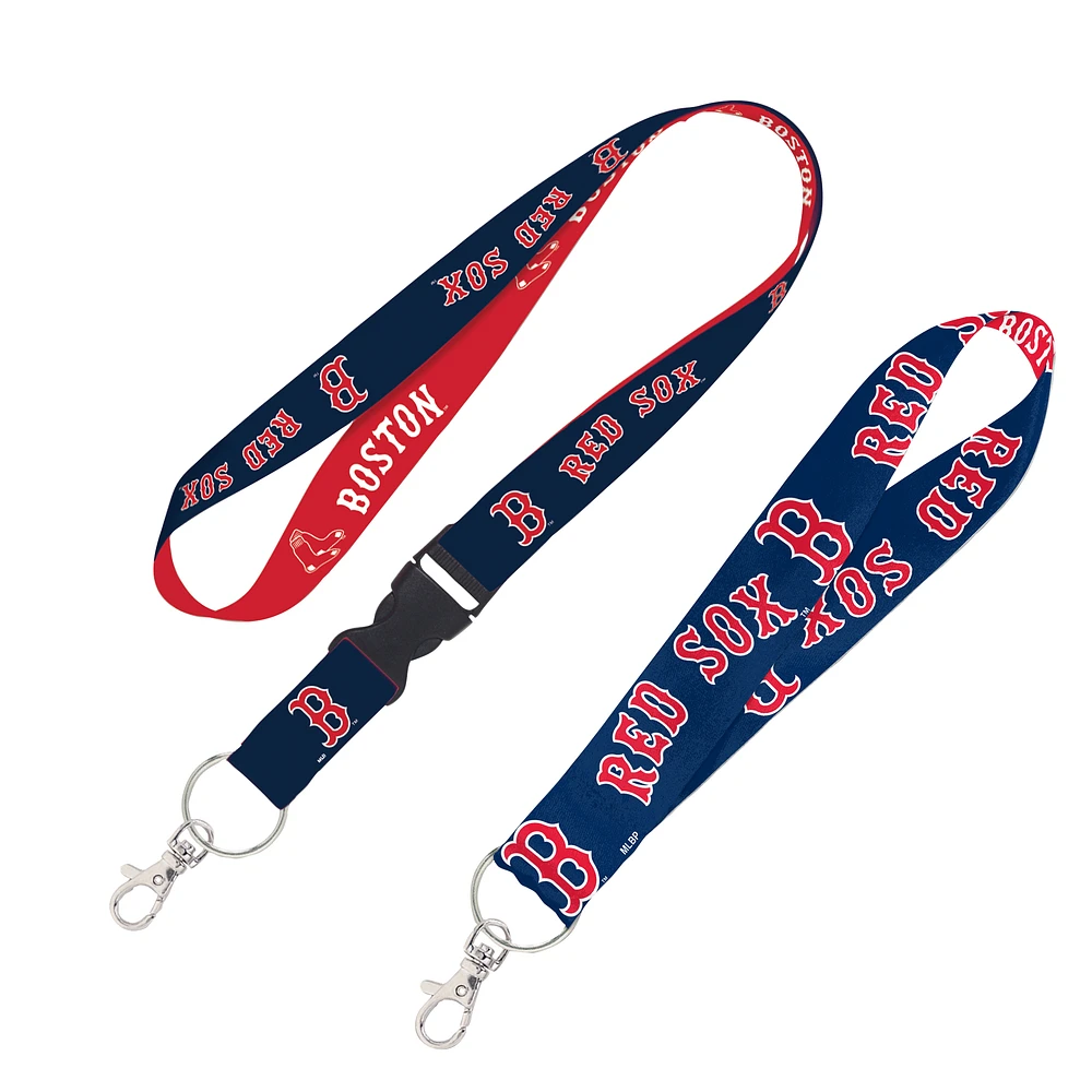 WinCraft Boston Red Sox 2-Pack Lanyard with Detachable Buckle & Key Strap Set