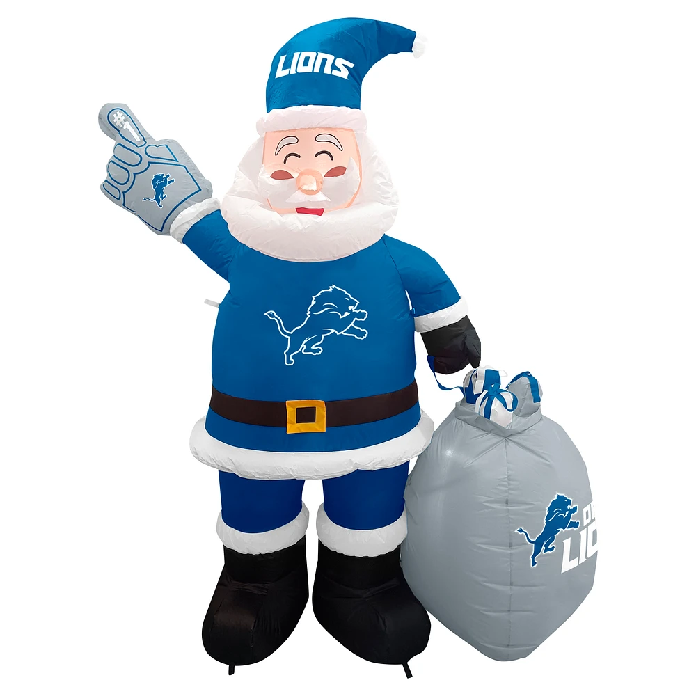 Detroit Lions 7' Inflatable Santa