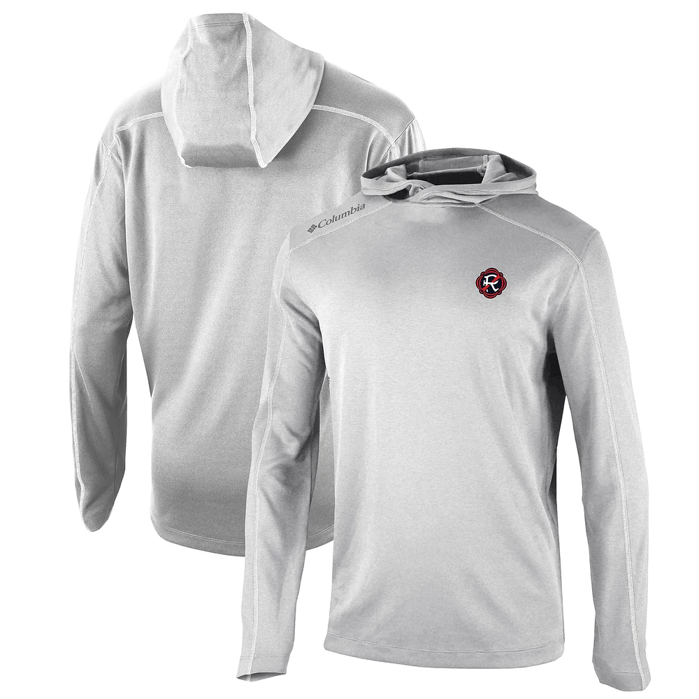 Men's Columbia Gray New England Revolution Omni-Wick Shotgun Pullover Hoodie