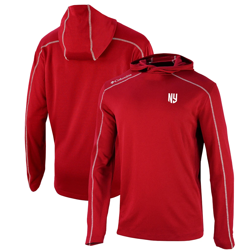 Men's Columbia Red New York Bulls Omni-Wick Shotgun Pullover Hoodie