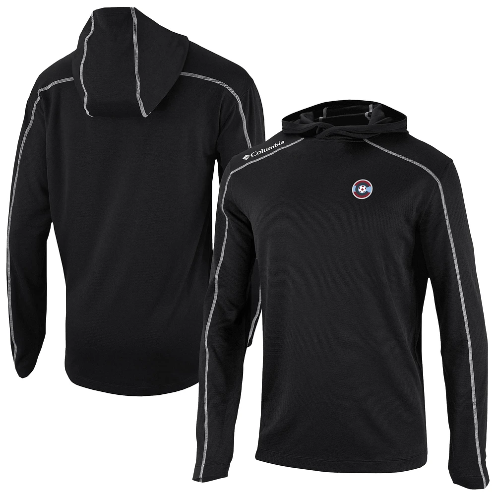 Men's Columbia Black Colorado Rapids Omni-Wick Shotgun Pullover Hoodie