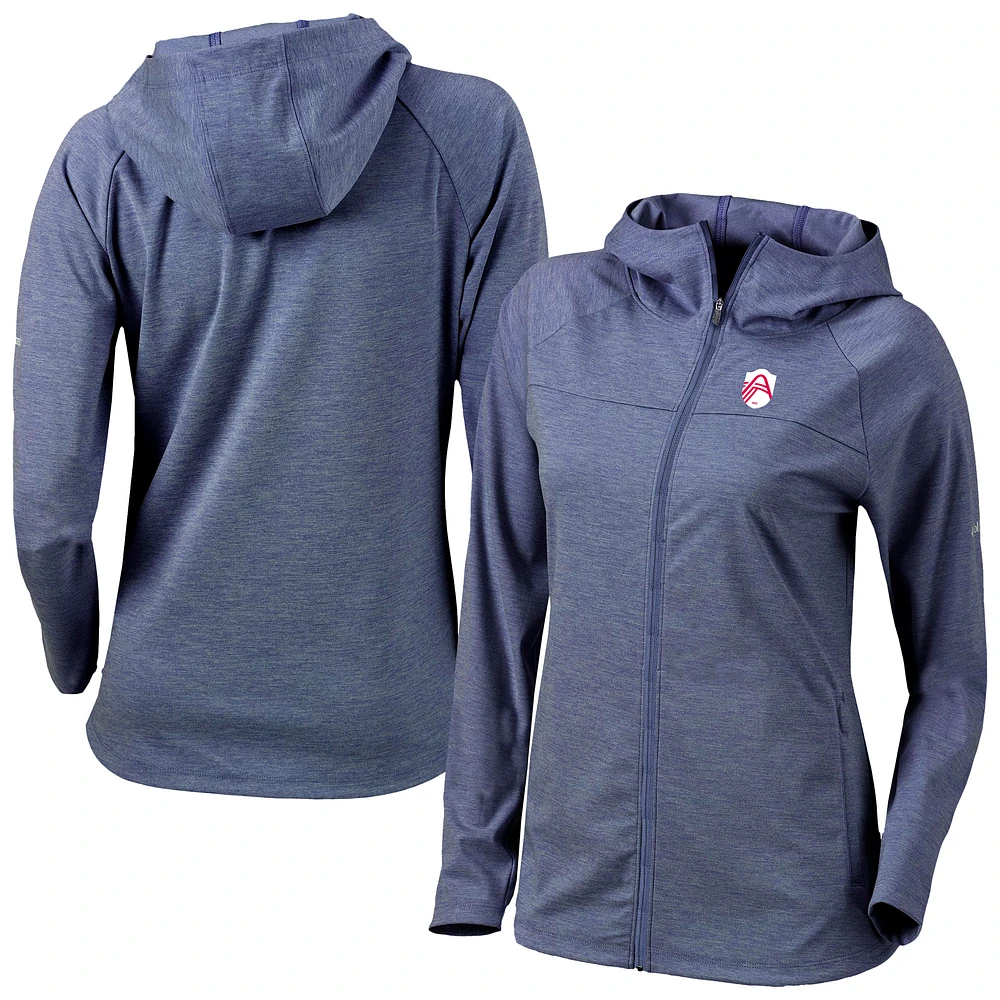 Women's Columbia Navy St. Louis City SC Omni-Wick Half Shot Full-Zip Hooded Jacket