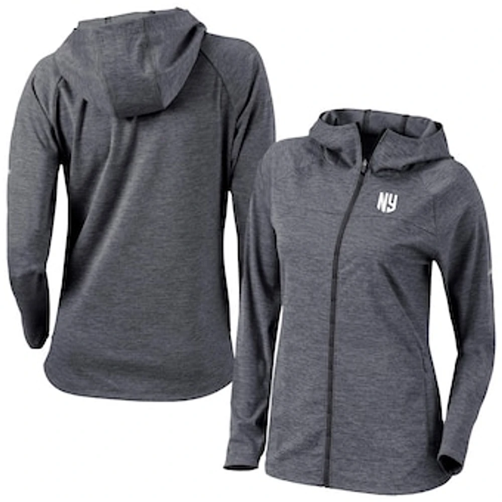 Women's Columbia Black New York Red Bulls Omni-Wick Half Shot Full-Zip Hooded Jacket