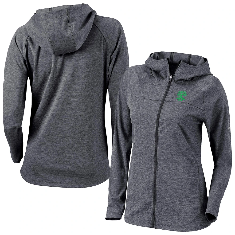 Women's Columbia Black Austin FC Omni-Wick Half Shot Full-Zip Hooded Jacket