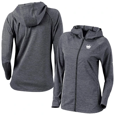Women's Columbia Black Charlotte FC Omni-Wick Half Shot Full-Zip Hooded Jacket
