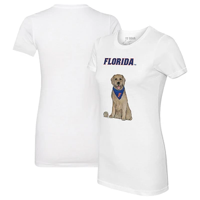 Women's Tiny Turnip White Florida Gators Golden Retriever T-Shirt