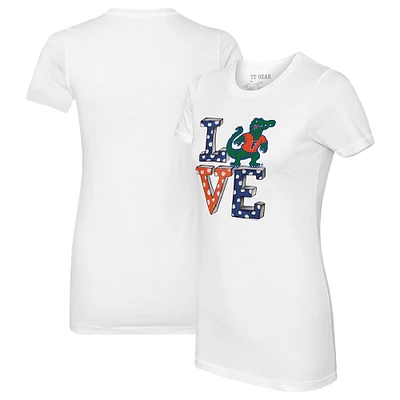 Women's Tiny Turnip White Florida Gators Love T-Shirt