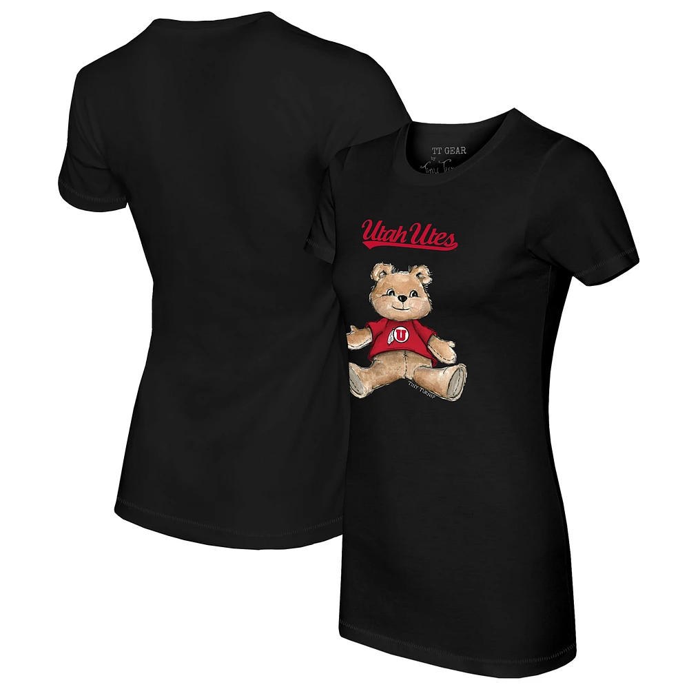 Women's Tiny Turnip Black Utah Utes Teddy T-Shirt