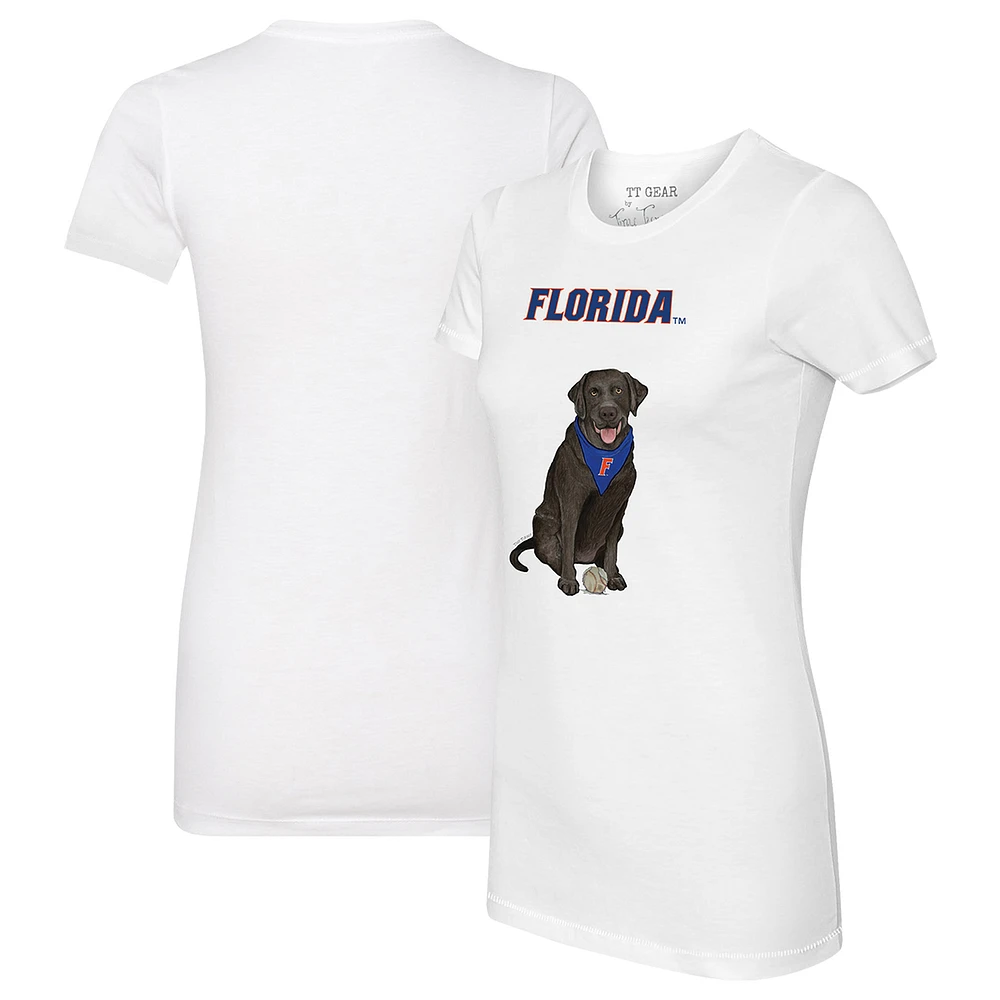 Women's Tiny Turnip White Florida Gators Black Labrador Retriever T-Shirt