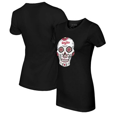 Women's Tiny Turnip Black Utah Utes Sugar Skull T-Shirt
