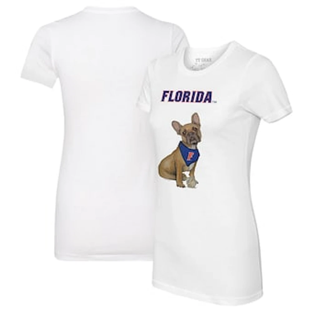 Women's Tiny Turnip White Florida Gators French Bulldog T-Shirt