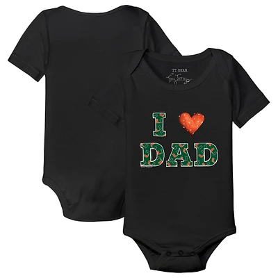 Infant Tiny Turnip Black Miami Hurricanes Dad Bodysuit