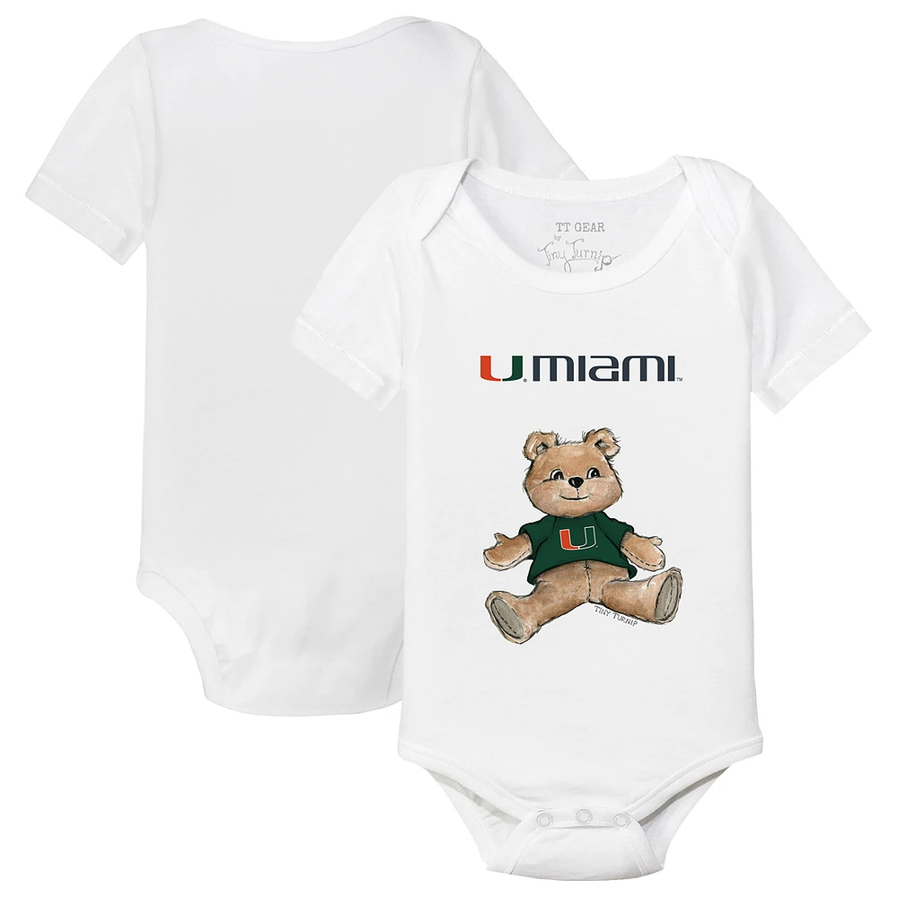 Infant Tiny Turnip Miami Hurricanes Teddy Bodysuit