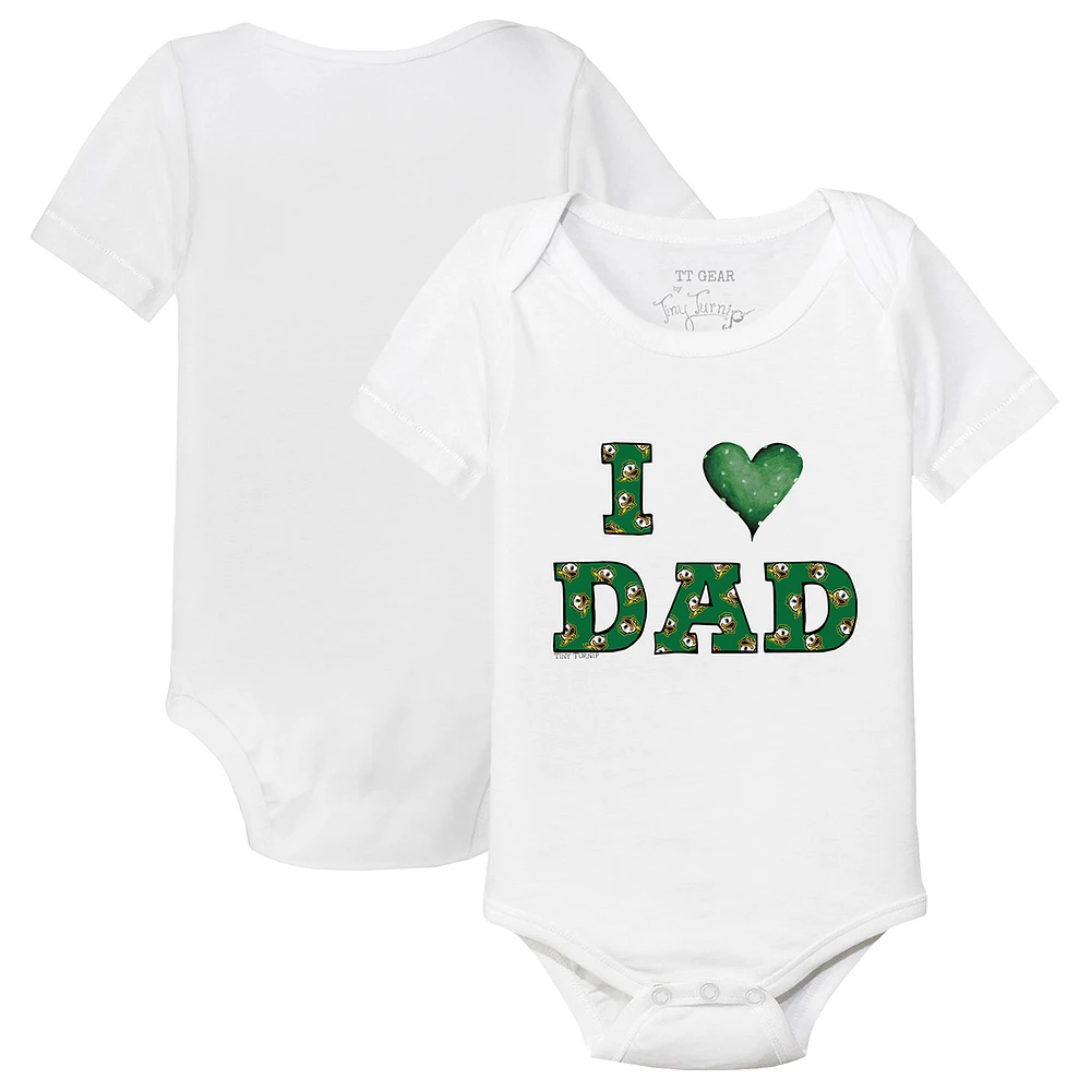 Infant Tiny Turnip White Oregon Ducks Dad Bodysuit