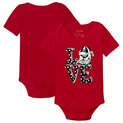 Infant Tiny Turnip Red Georgia Bulldogs Love Bodysuit
