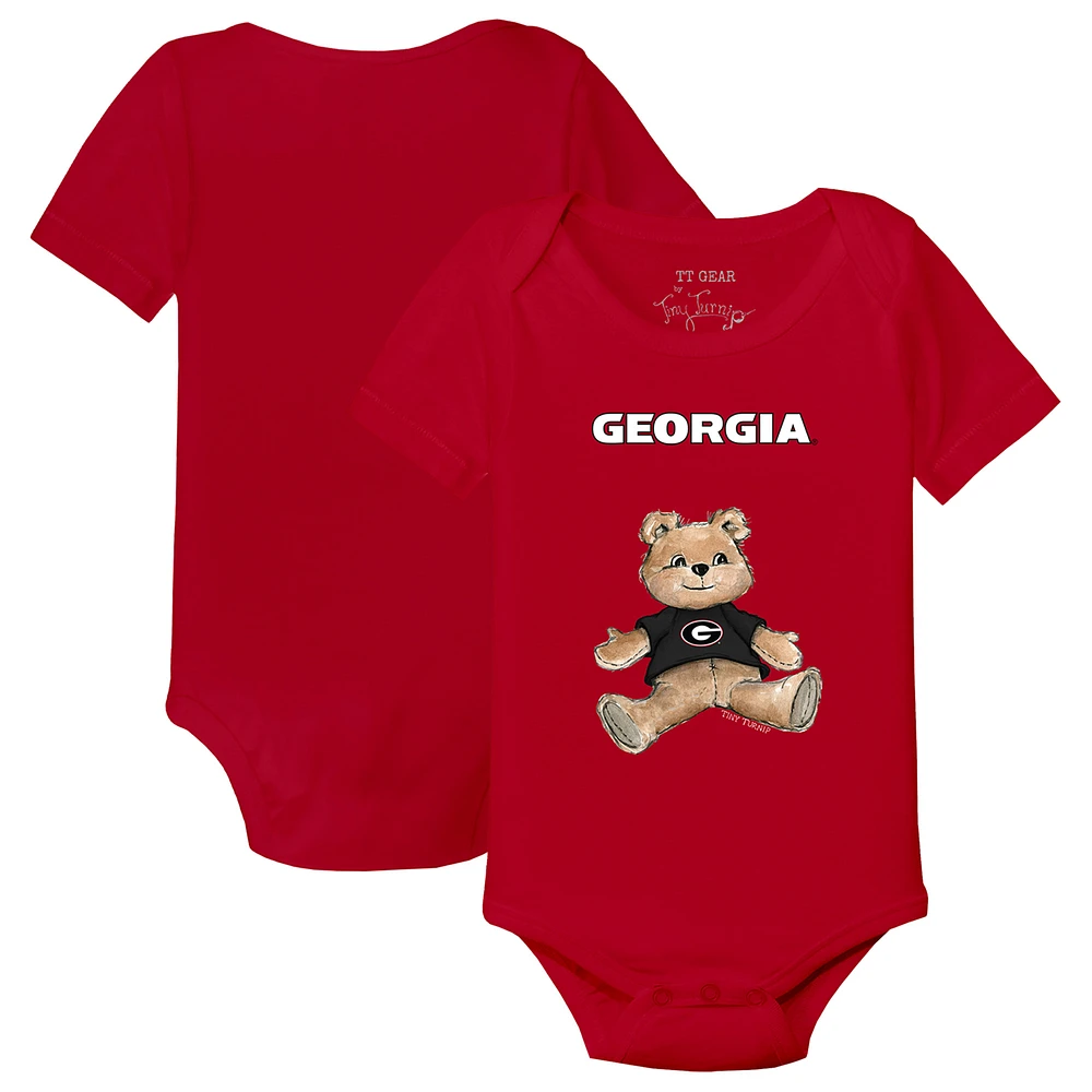Infant Tiny Turnip Red Georgia Bulldogs Teddy Bodysuit