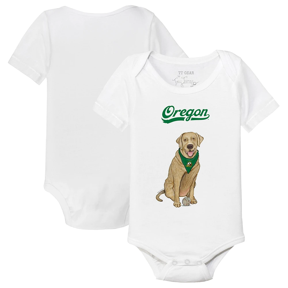 Infant Tiny Turnip White Oregon Ducks Yellow Labrador Retriever Bodysuit