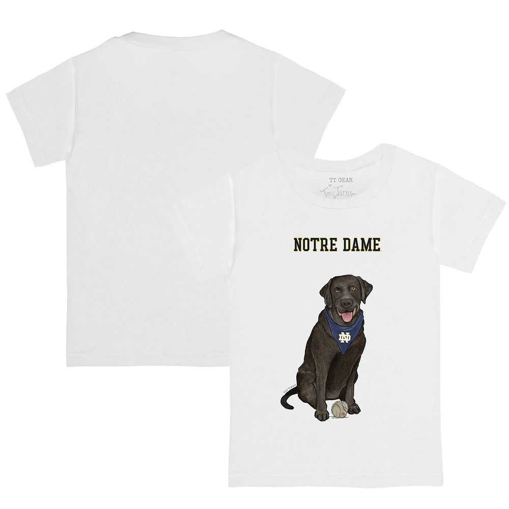 Infant Tiny Turnip White Notre Dame Fighting Irish Black Labrador Retriever T-Shirt