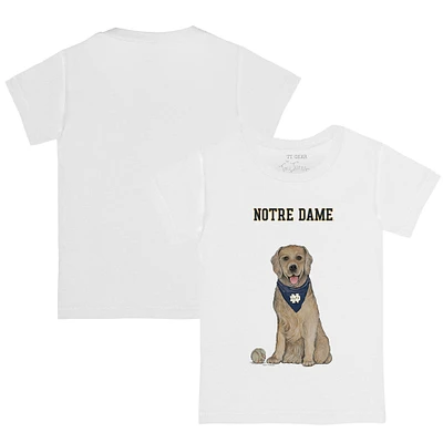 Infant Tiny Turnip White Notre Dame Fighting Irish Golden Retriever T-Shirt