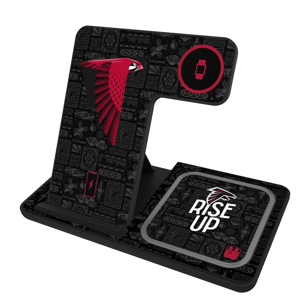 Keyscaper Black Atlanta Falcons 3-in-1 Charging Station