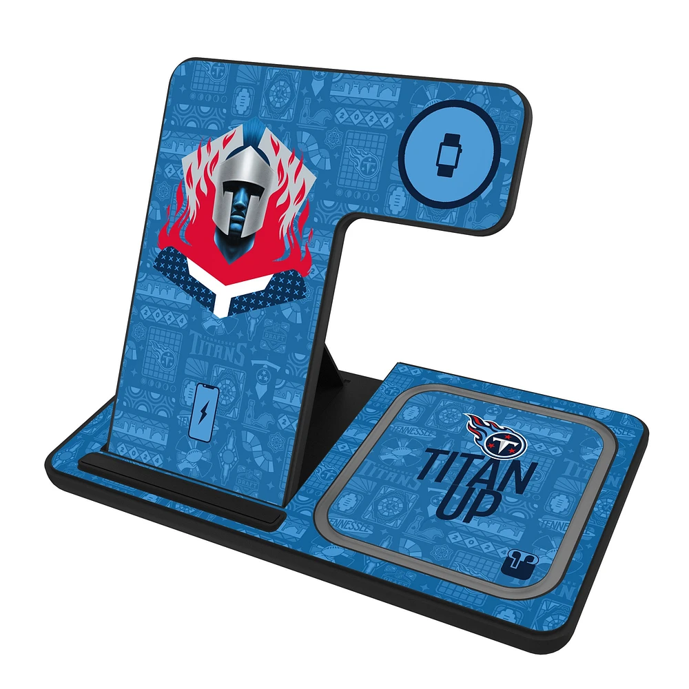 Keyscaper Black Tennessee Titans 3-in-1 Charging Station