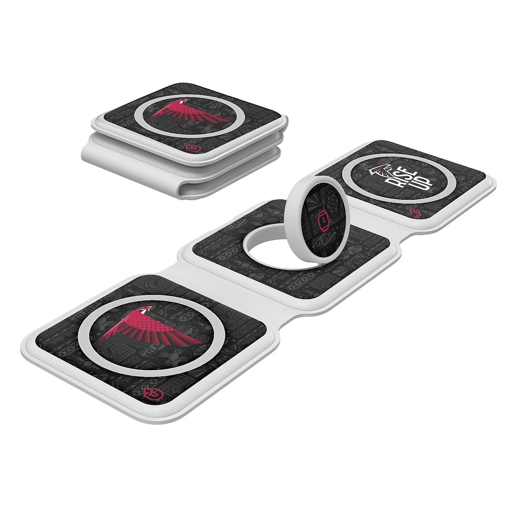 Keyscaper White Atlanta Falcons 3-in-1 Foldable Charger
