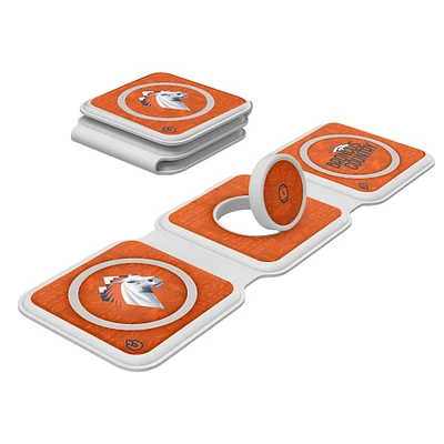 Keyscaper White Denver Broncos 3-in-1 Foldable Charger