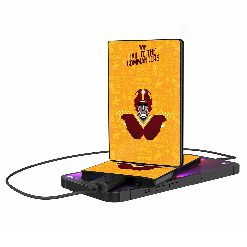 Keyscaper Black Washington Commanders 2500 mAh Illustrated Credit Card Powerbank