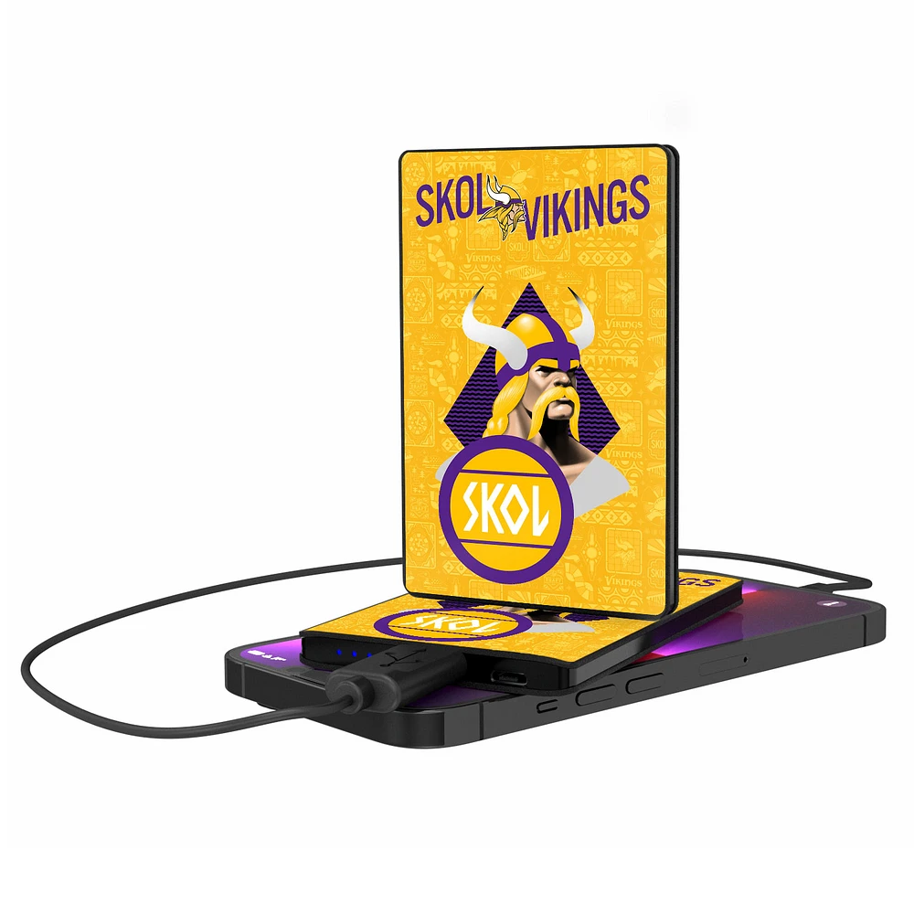 Keyscaper Black Minnesota Vikings 2500 mAh Illustrated Credit Card Powerbank